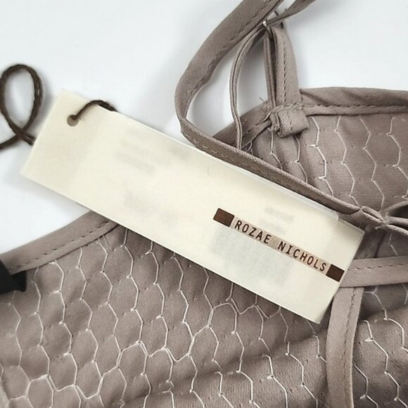 NWT Rozae Nichols No Dart Cami Oyster Taupe Sequined Size XS - Picture 10 of 16